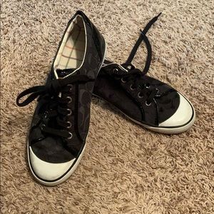black Coach sneakers
